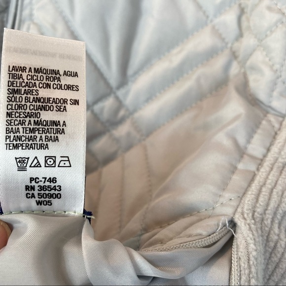 Izod Puffer Vest Reversible Zip Up Fleece  Lightweight Grayish White Vest Sz M - Picture 7 of 12